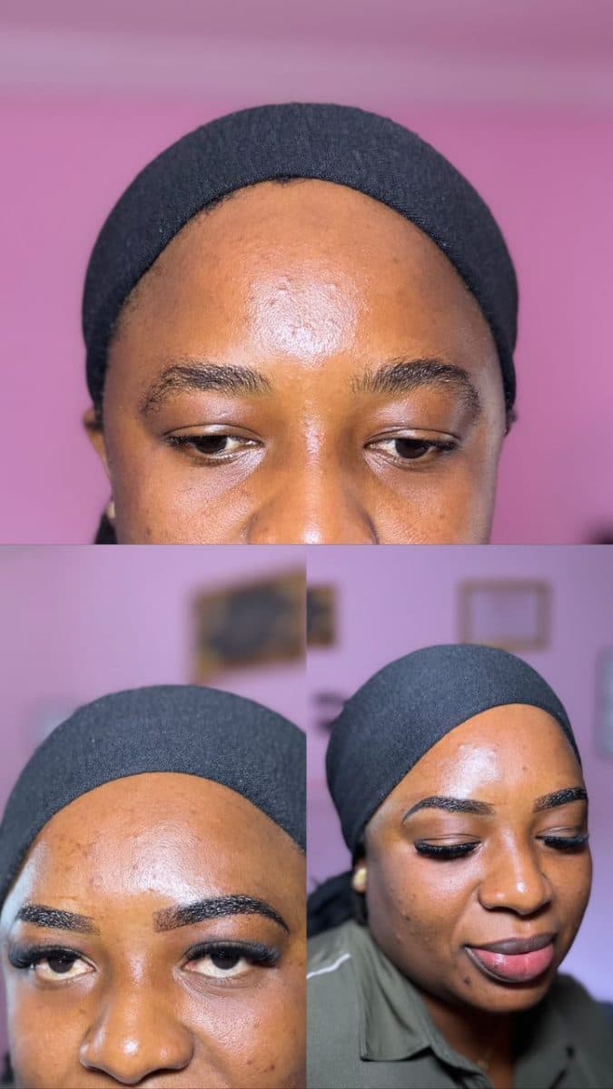 Semi permanent brows
